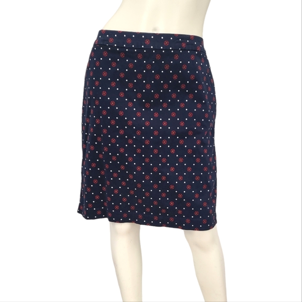 Tommy Hilfiger Navy Blue Patterned Skirt size 16